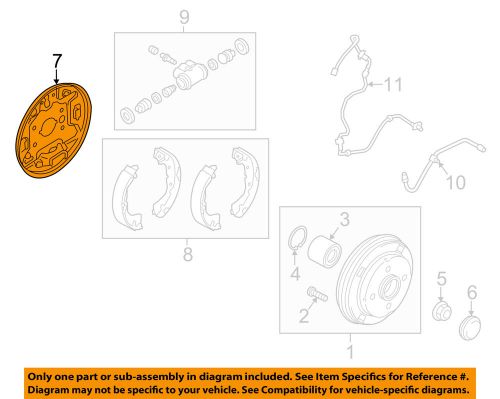 Mitsubishi oem 2014 mirage rear brakes-brake backing plate 4600a366