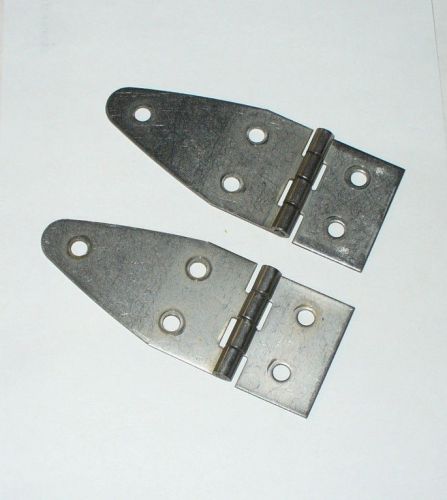 Stainless steel flush mount style door hinges  1 1/2&#034; x 3 7/8 used sold in pairs