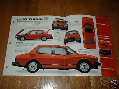 ★★1978 saab 99 turbo spec sheet brochure info photo 1978 79 1980★★