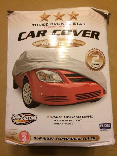 Budge car cover size 3 gray color water repellent breathable 2 year warranty