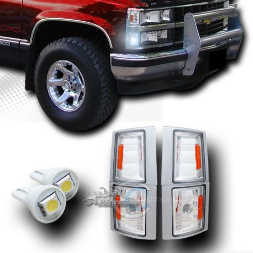 Euro signal corner light amber k2+1 smd led bulbs 94-00 chevy c10 c/k pickup suv