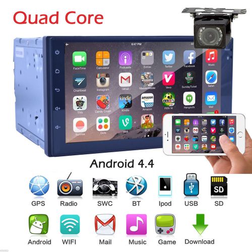 7&#034; quad core pure android 4.4 double 2 din car stereo gps navi dvd radio player