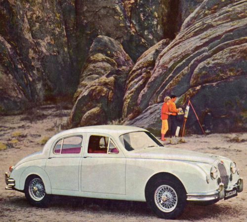 Vintage original 1959 1960 jaguar 3.8 sedan / nsu prinz advertisement- 8&#034; x 11&#034;