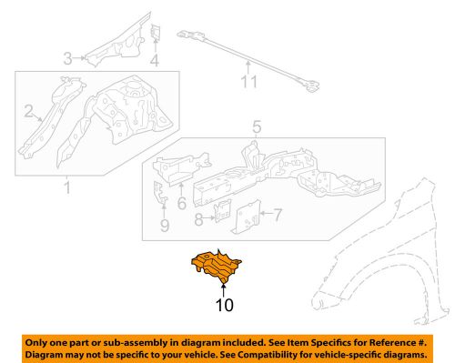 Honda oem fender-battery tray 60630t2bp00zz