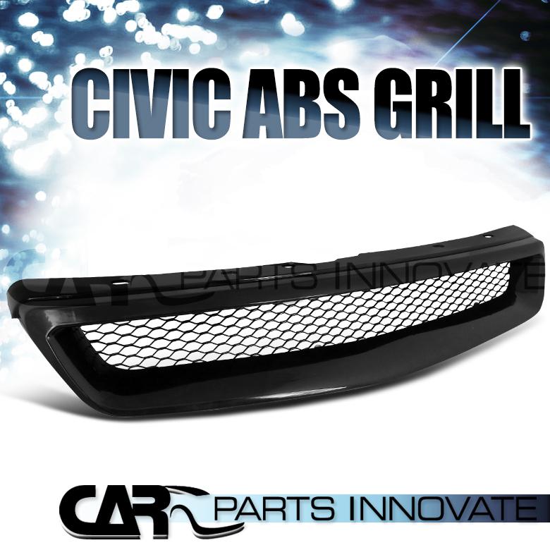 1999-2000 honda civic lx ex si front mesh grill grille