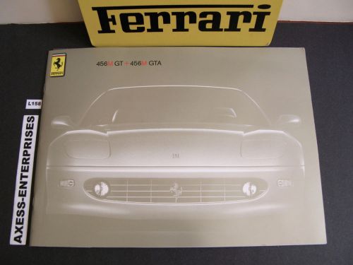 1998 1999 ferrari 456m gt + 456m gta owners collector deluxe sales brochure l158