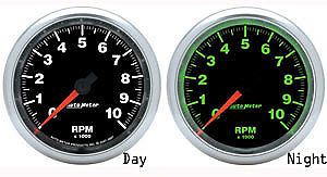 Auto meter 3897 gs series tachometer 3-3/8&#034;, electrical in-dash