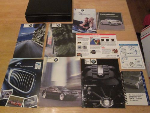 2003 bmw 745i 745li 760li owner manual with navi section with case oem owners