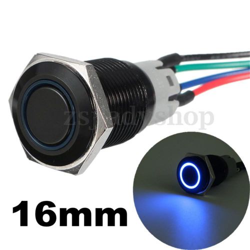 12v 16mm sport mode led button switch for bmw e60 5 series resetable blue light