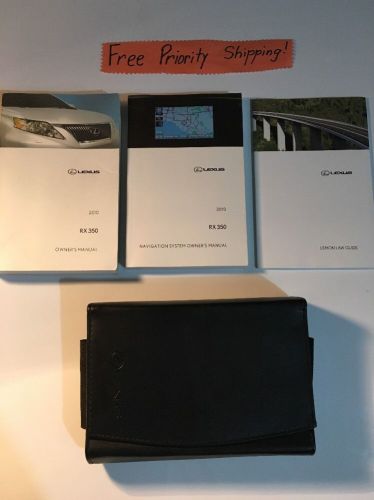 2010 lexus rx 350 owners manual w/case. #0090 free priority shipping!