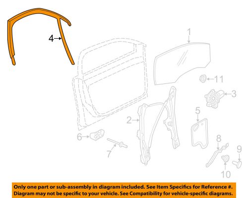 Vw volkswagen oem 11-16 jetta front door-run channel right 5c68374325ap