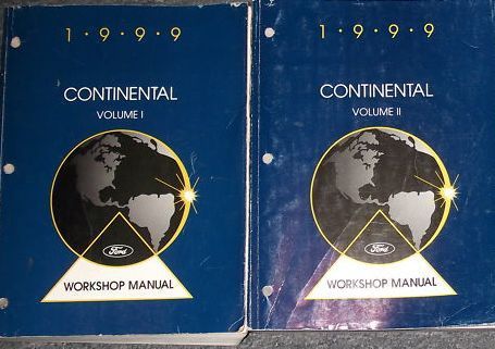 1999 lincoln continental service shop workshop manual set oem 99 factory