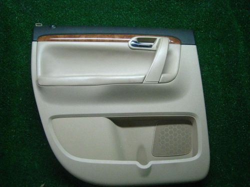 2010 saturn outlook oem lh rear pass door panel skin trim cover tan w/ wood trim