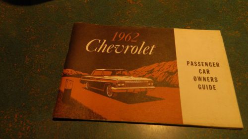 1962 chevrolet  passenger car owners manual