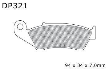 Dp standard brake pads front fits suzuki dr 125sm 2011