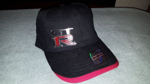 New tek flex nissan gtr emblem hat ball cap adult size m / l black red