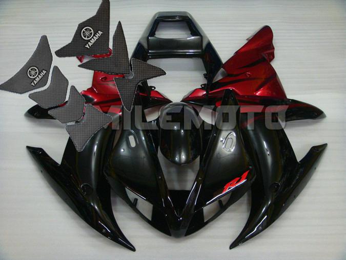  free tank pad x2! fairing for yamaha yzf r1 2002 2003 02 03 injection mold ead