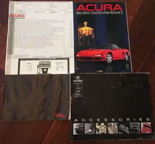 1991 acura nsx owners manual-original window sticker-access catalog-owners mag