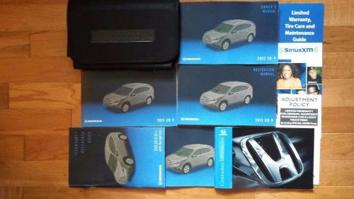 2012 honda crv cr-v  owners owner&#039;s manual navi set oem w/ case original