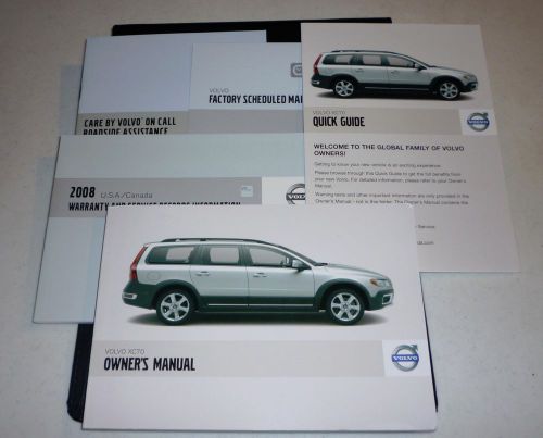 2008 volvo xc70 owners manual set 08 xc 70 guide w/case