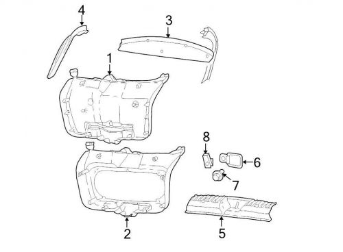 Chrysler oem dodge liftgate trim cover 0zj26hdaag image 4