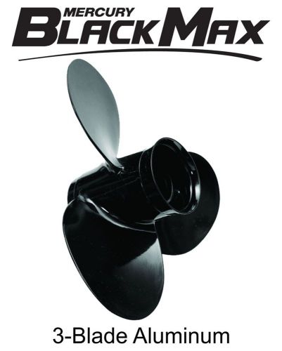 Mercury marine black max 9.75 x 6.5 pitch rh 3-blade aluminum propeller prop