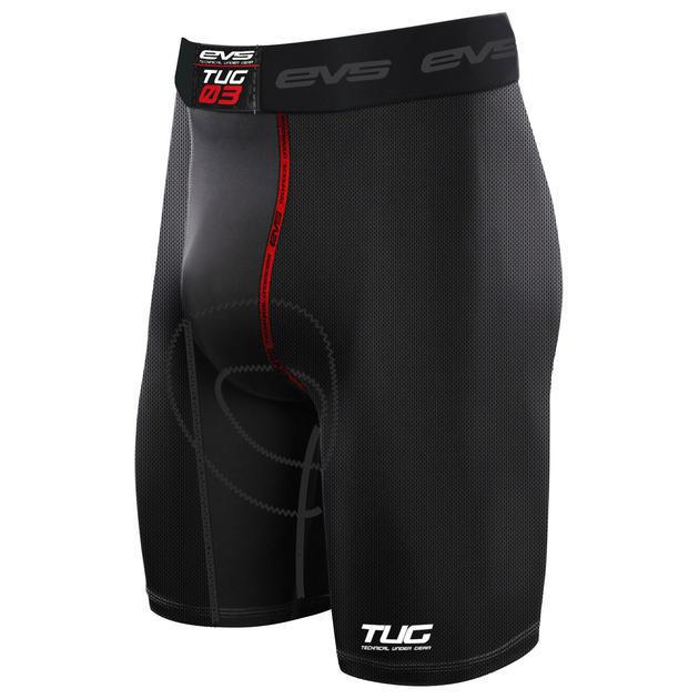 Evs sports tug 03 vented motorcycle compression shorts black xl/x-large