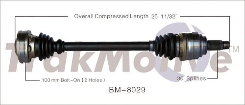 Cv axle shaft-new surtrack bm-8029 fits 00-06 bmw x5