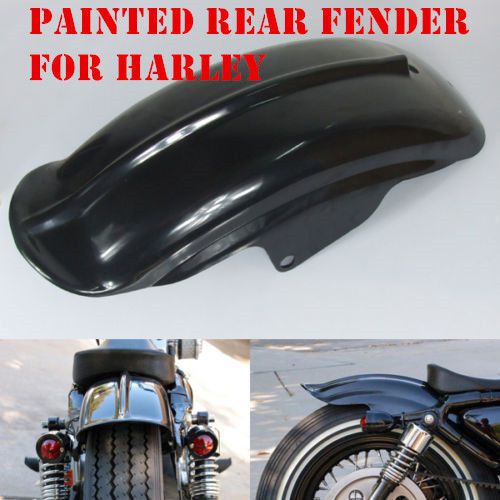 Rear black mudguard fender for harley sportster solo bobber chopper cafe racer