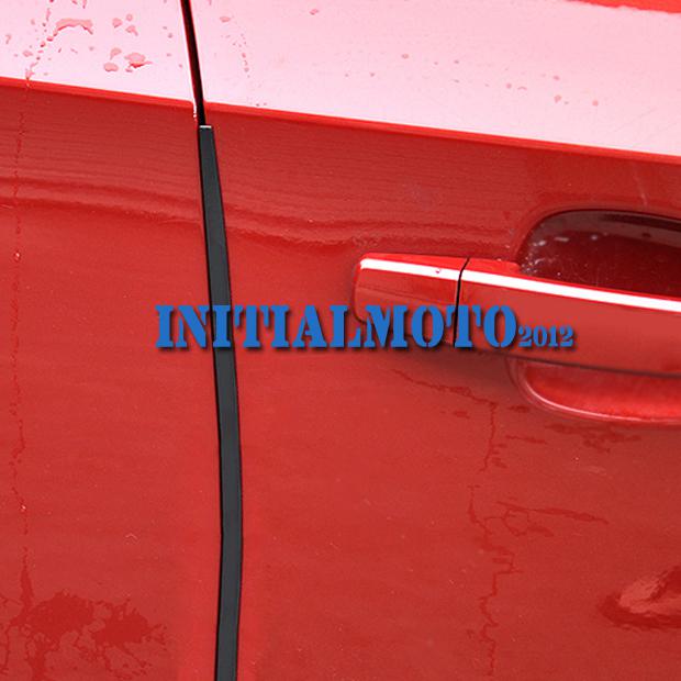 U style flexible black car suv truck door edge guard trim molding roll strip rim