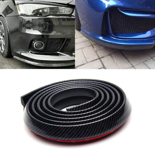 Carbon fiber rubber bumper lip splitter body spoiler skirt chin protector 100&#034;