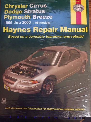 Haynes repair manual 25015 chrysler cirrus dodge stratus plymouth breeze
