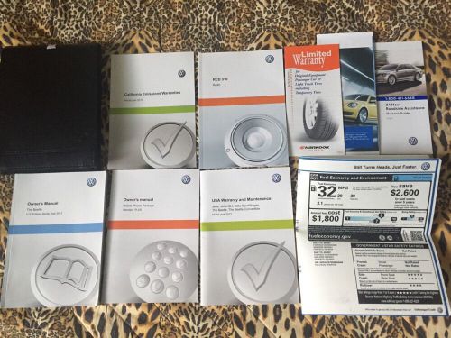 2013 volkswagen the beetle diesel  owners manual like new  vw all models