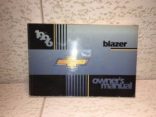 1996 96 chevy blazer owners manual guide book handbook