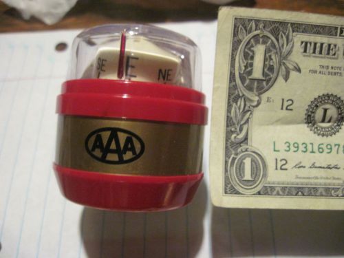 Aaa automobile vintage nib red trimmed dash compass