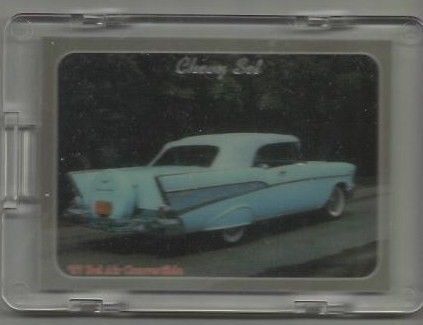 &#039;57 bel air convertible- 3 of 3 &#034;chrome card&#034; out of 3 card sub set from &#039;92 set