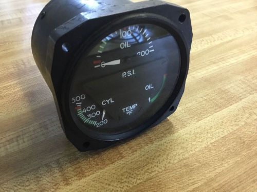 Cessna 3 in 1 gauge p/n cm2634-1, cylinder temp,oil temp,oil pressure