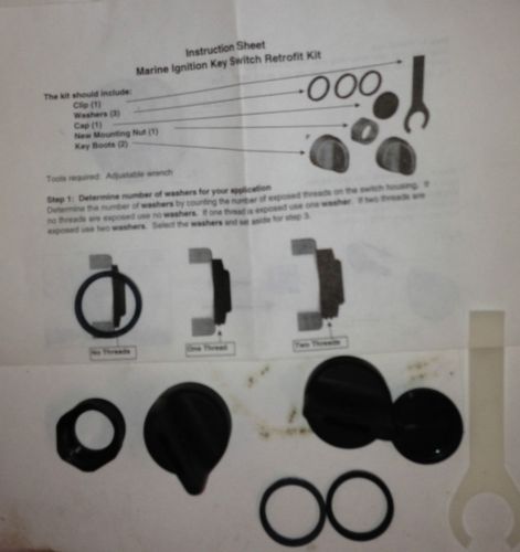 Marine ignition key retro fit waterproofing kit.