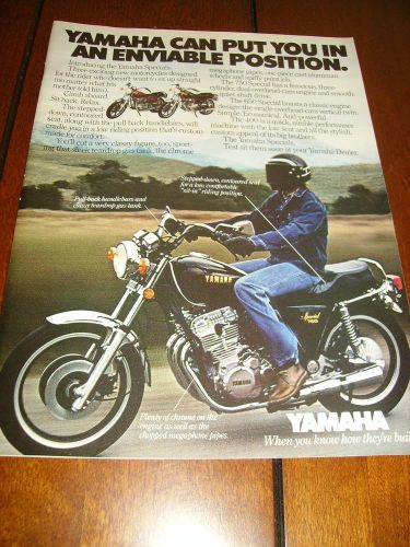 1978 yamaha 750 special    ***original ad***