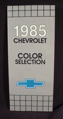 1985  chevrolet car  paint color chip brochure -  camaro, caprice, cavalier, etc