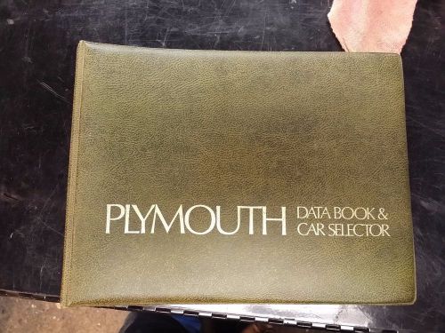 1975 plymouth data book and car selector