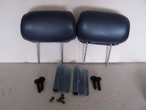 1966  mustang dark blue sport headrests with all hardware; tmi products