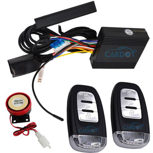 Pke motorbike security alarm system with remote start stop function