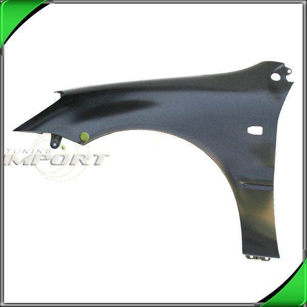 2004-2006 mitsubishi lancer left front fender primed black steel replacement lh