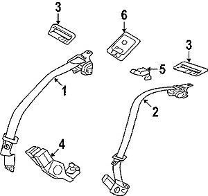 Ford oem seat belt lap and shoulder belt 9e5z54611b66ac