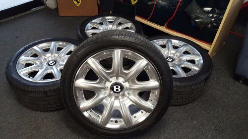 4 2004-2009 bentley continental gtc 19&#034; oem rims with pirelli p zero tires at 75