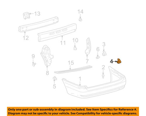 Toyota oem 98-03 sienna rear bumper-bumper cover side bracket 5218945010