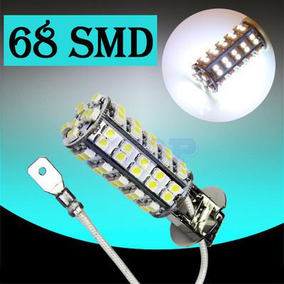 H3 68 smd pure white fog parking signal 68 led car light bulb lamp