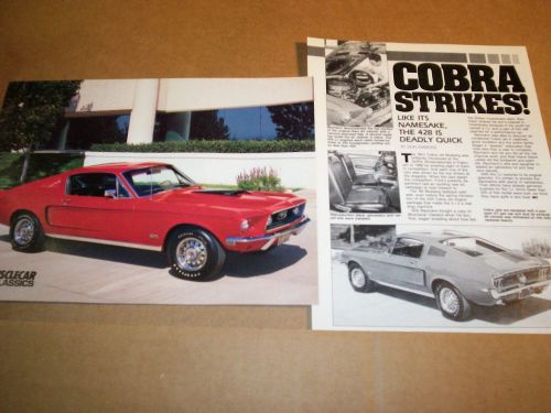 68 1968 ford 428 cj cobra jet mustang gt magazine article