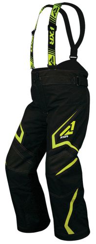 Fxr helix youth snowmobile pants black/hi-vis